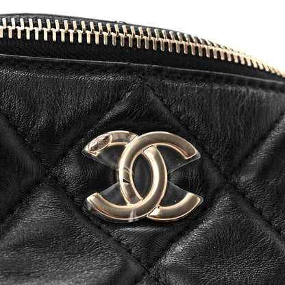 Chanel Lambskin Quilted Waist Bag Fanny Pack Black 11 of 13