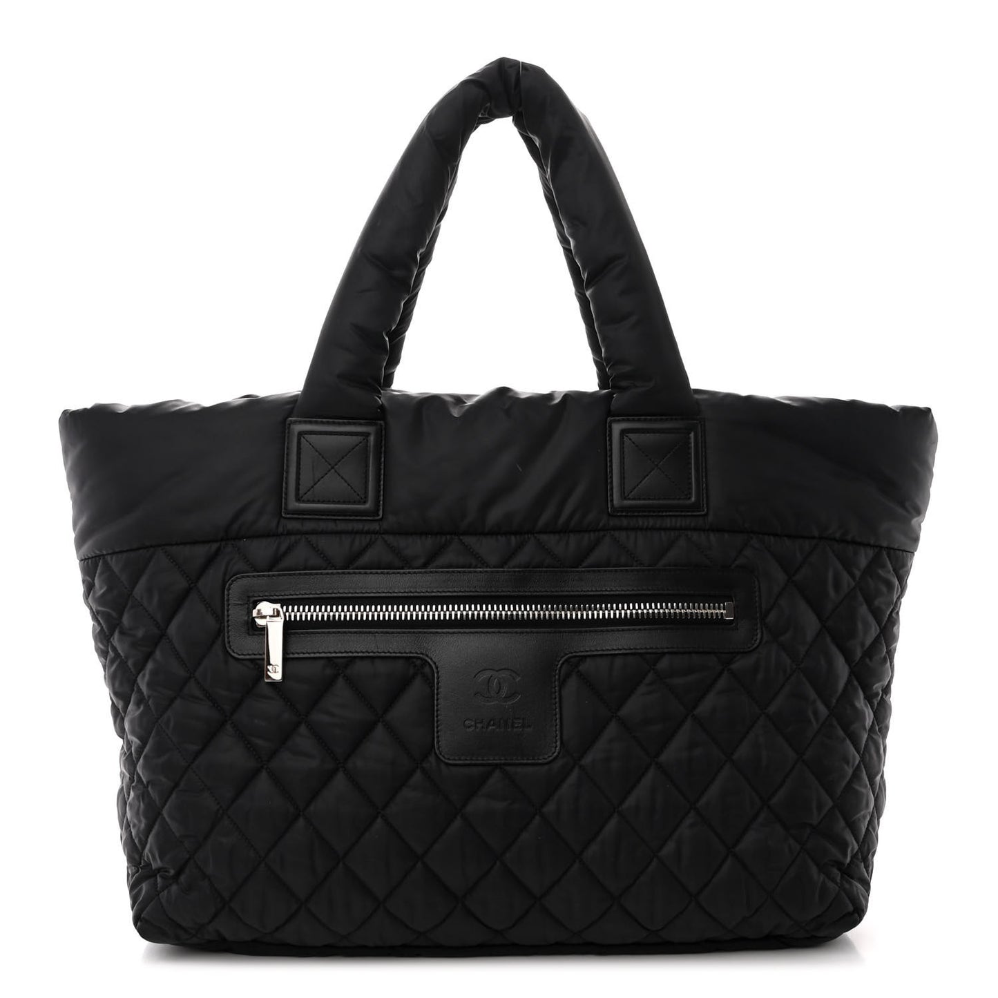 Nylon Quilted Large Coco Cocoon Tote Black