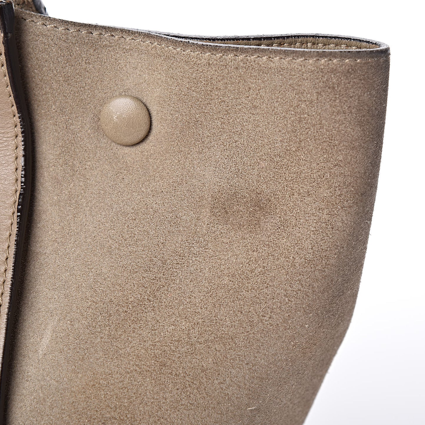 Calfskin Suede Whipsnake Medium Trapeze Black Dune