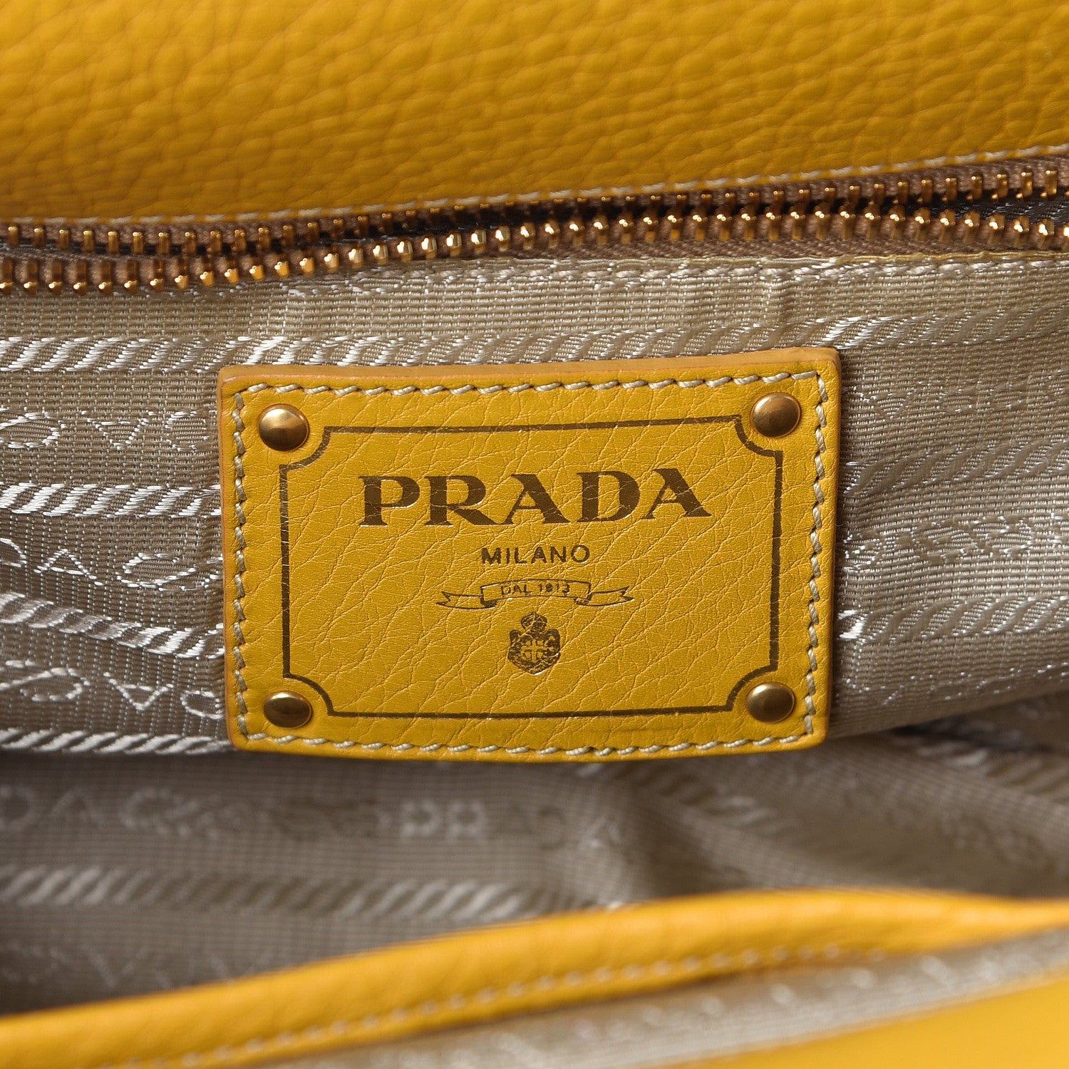 Prada Paglia Vitello Frame Satchel Naturale Mimosa 6 of 10