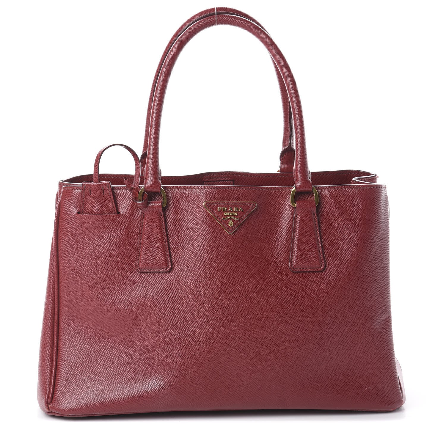 Prada Saffiano Lux Medium Tote Fuoco 1 of 8