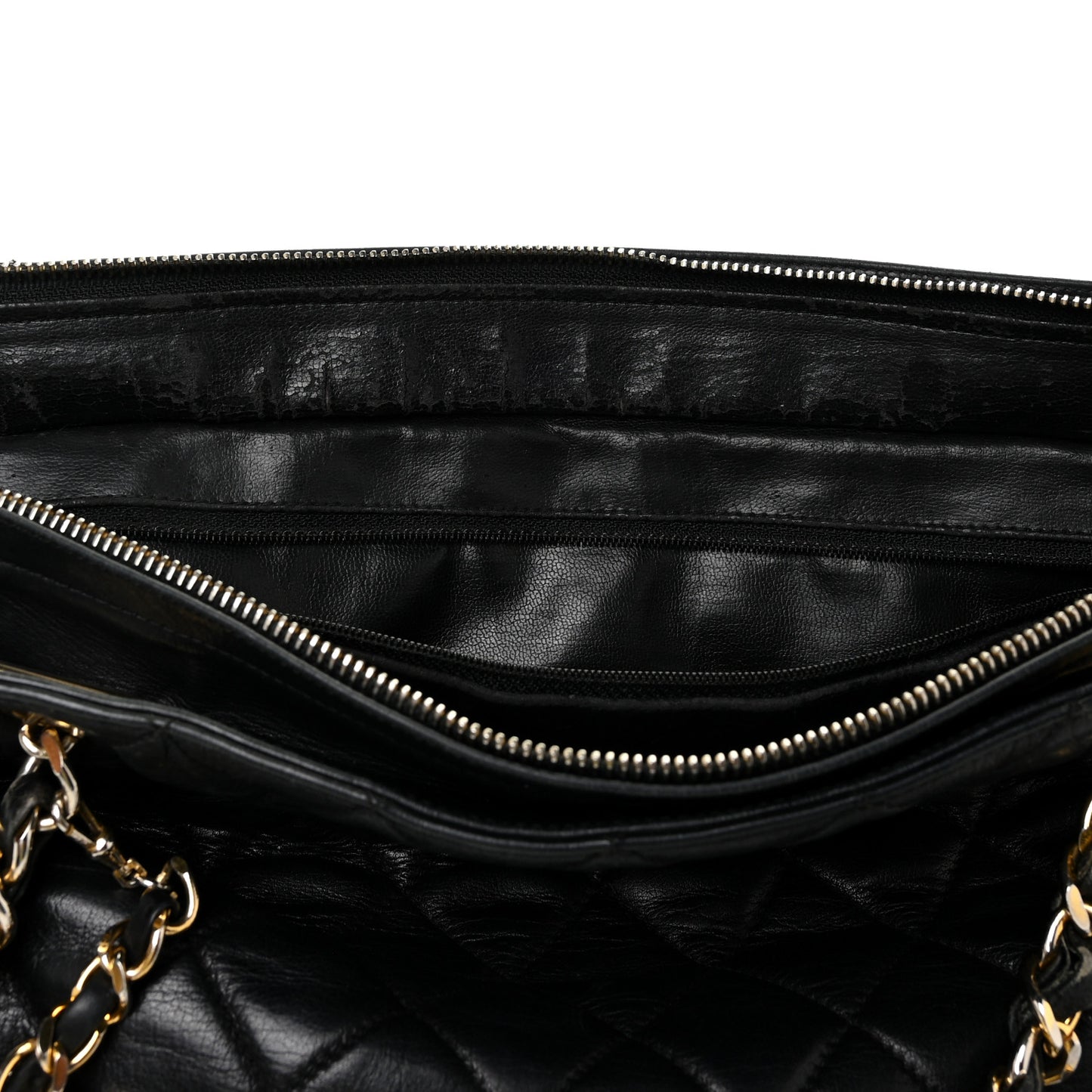 Lambskin Quilted Tote Black