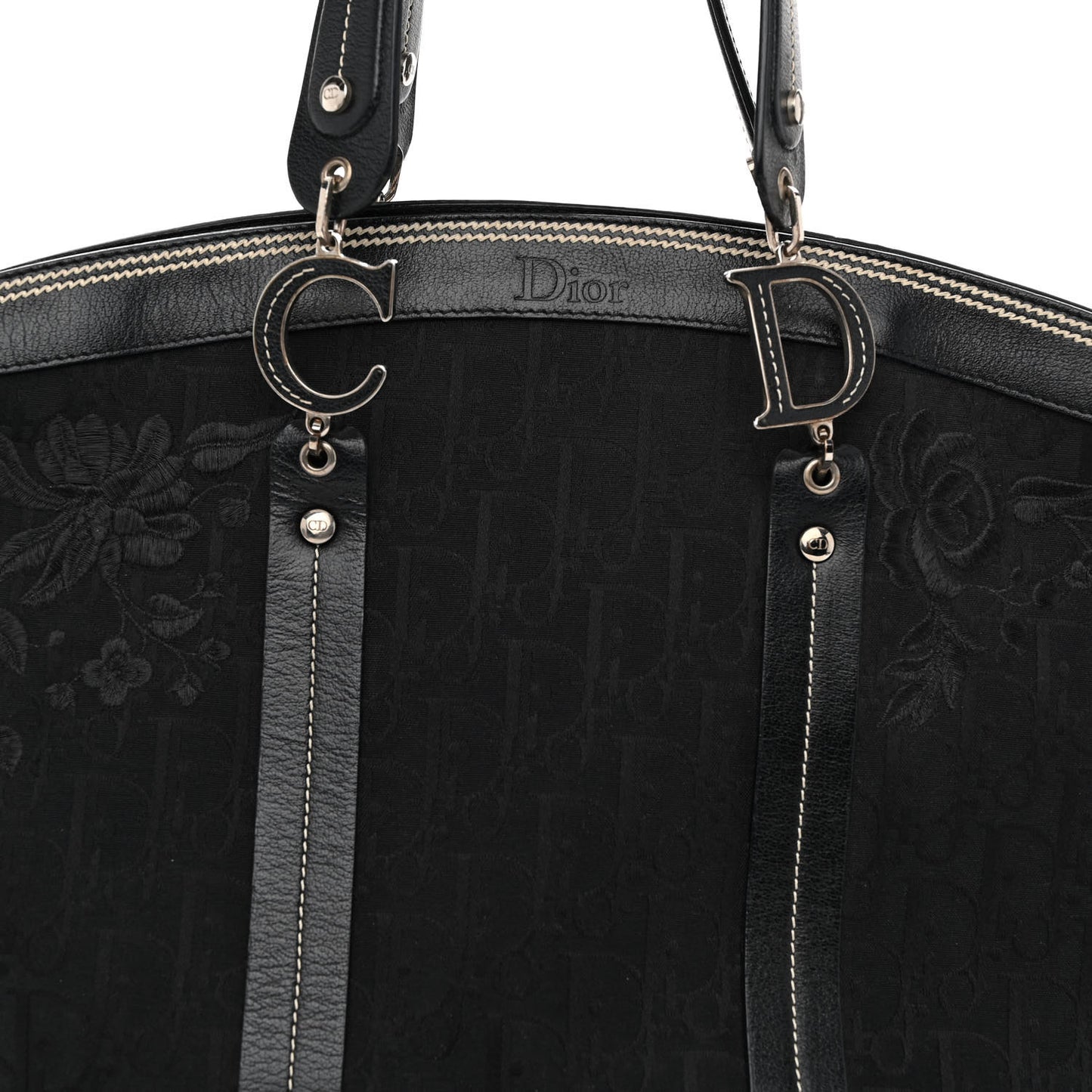 Monogram Vintage Flowers Dome Bag Black