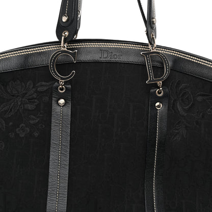 Christian Dior Monogram Vintage Flowers Dome Bag Black 8 of 14