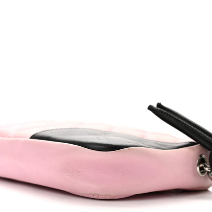 Chanel Calfskin Quilted Cambon Pochette Pink Black 10 of 10
