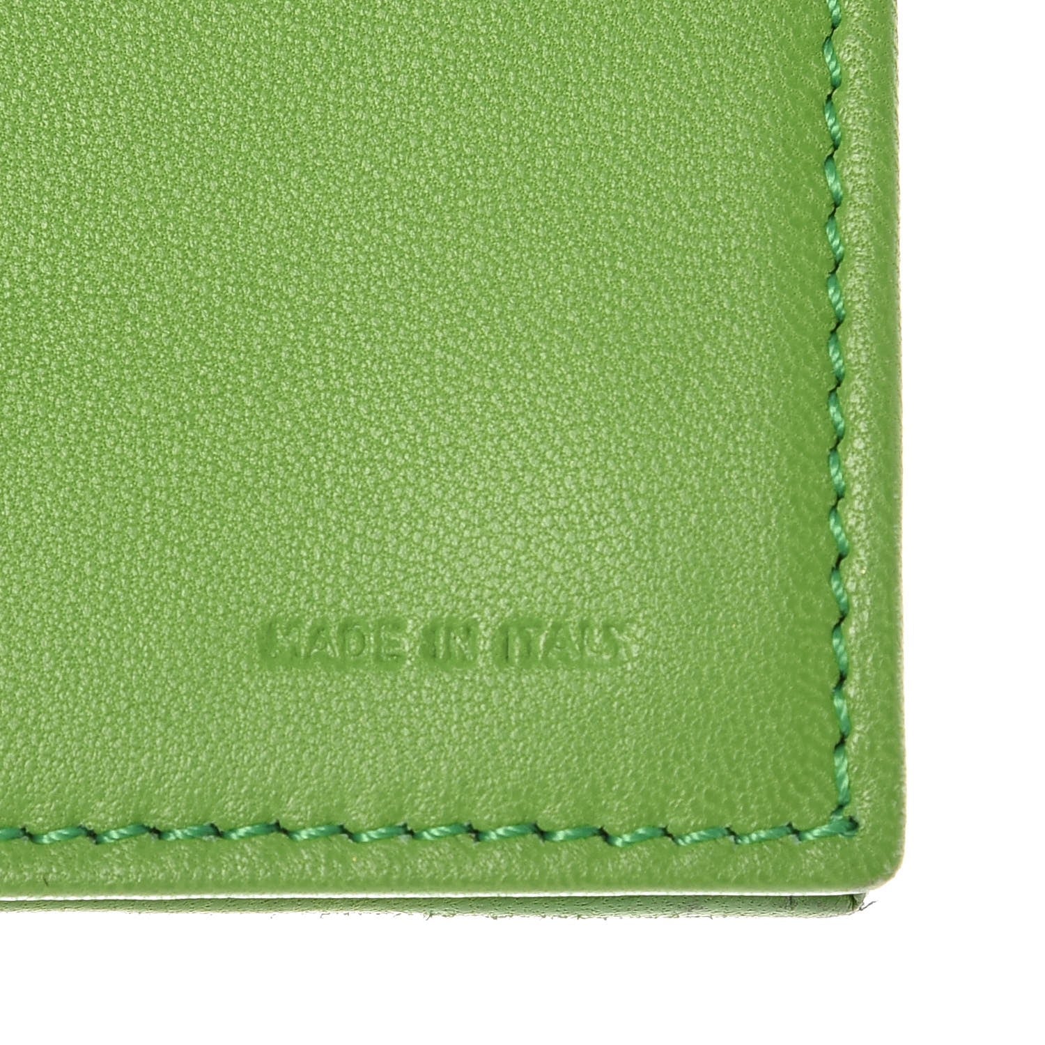 Fendi Nappa Logo Embossed Long Wallet On Chain Green 6 of 9