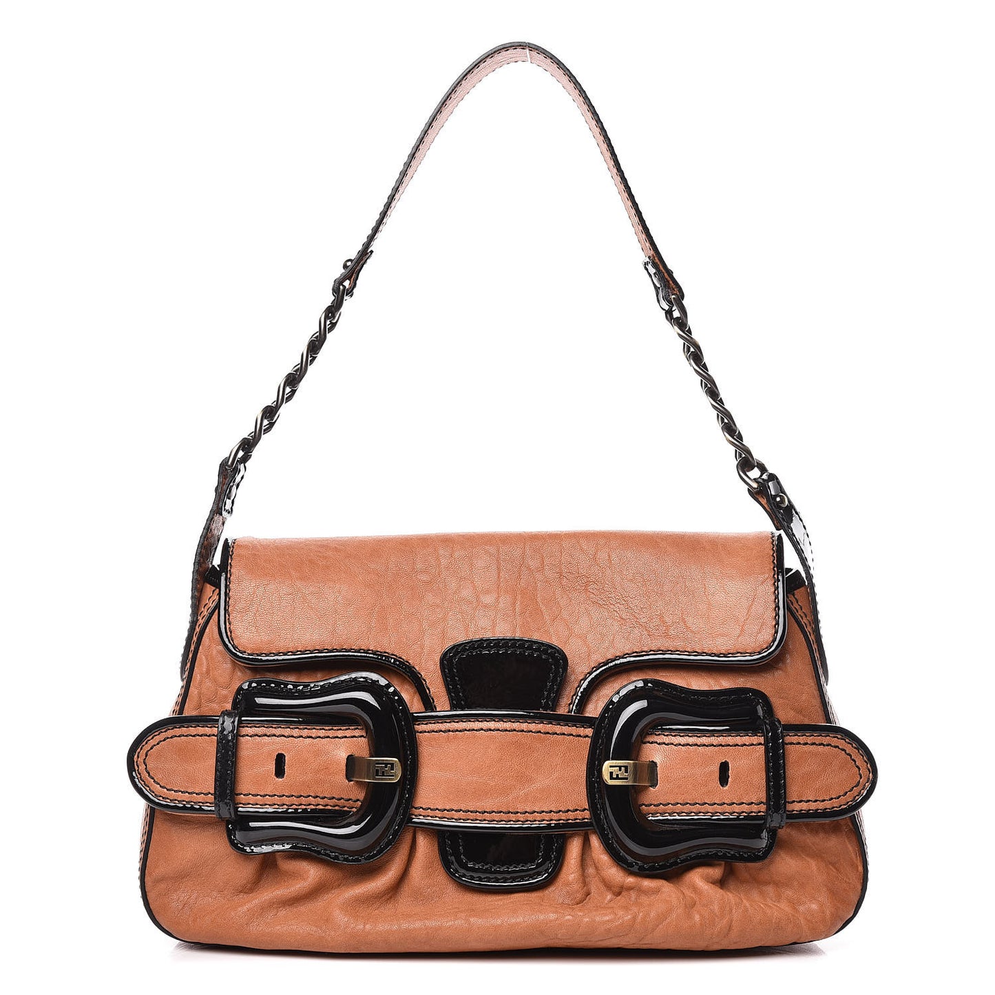 Nappa Patent B Bis Flap Bag Osso Black