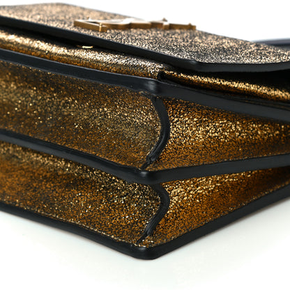 Saint Laurent Metallic Sparkle Calfskin Small Monogram Sunset Gold 9 of 23