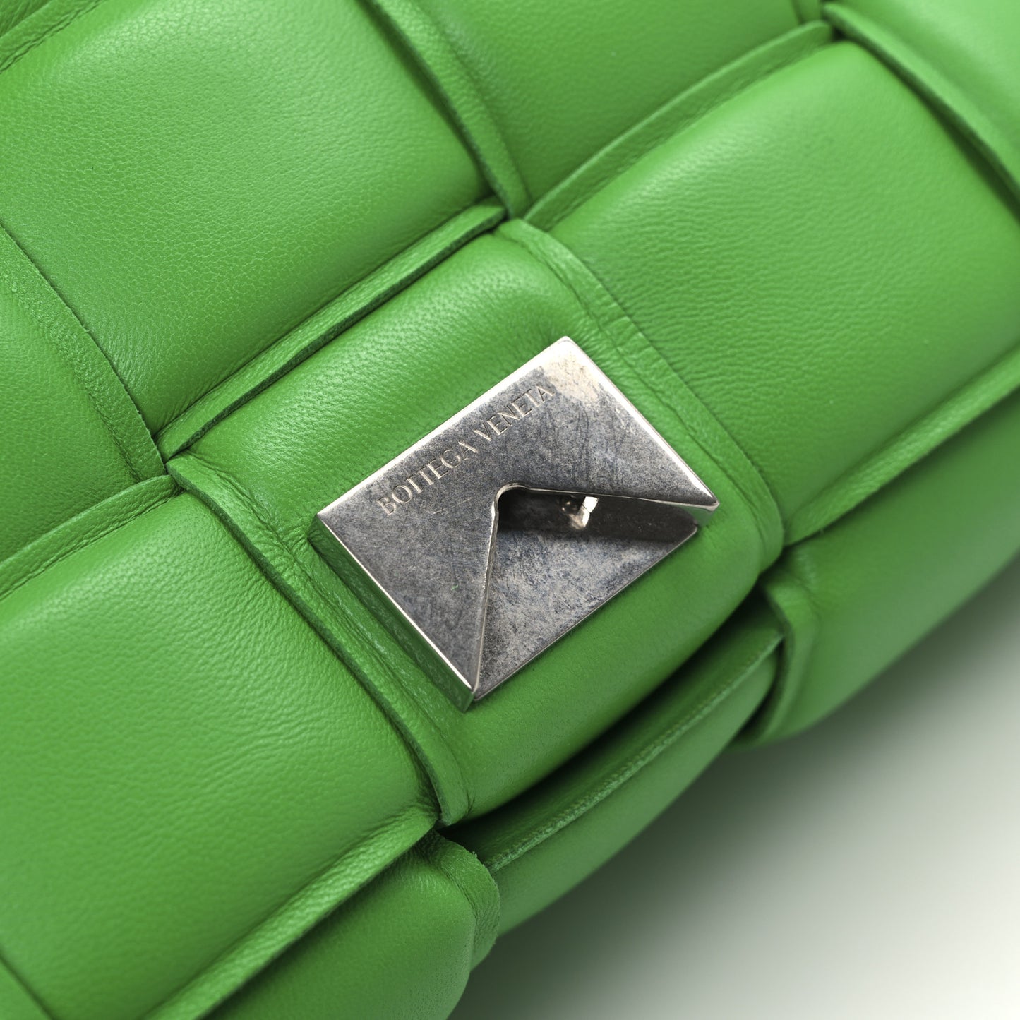Nappa Maxi Intreccio Padded Cassette Crossbody Bag Parakeet