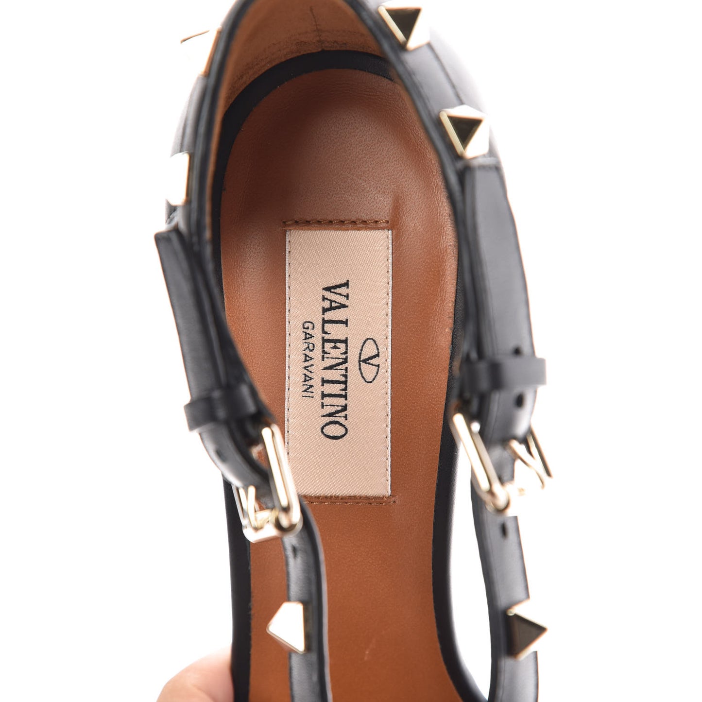 Nappa Rockstud Crisscross 105mm Sandals 36 Black