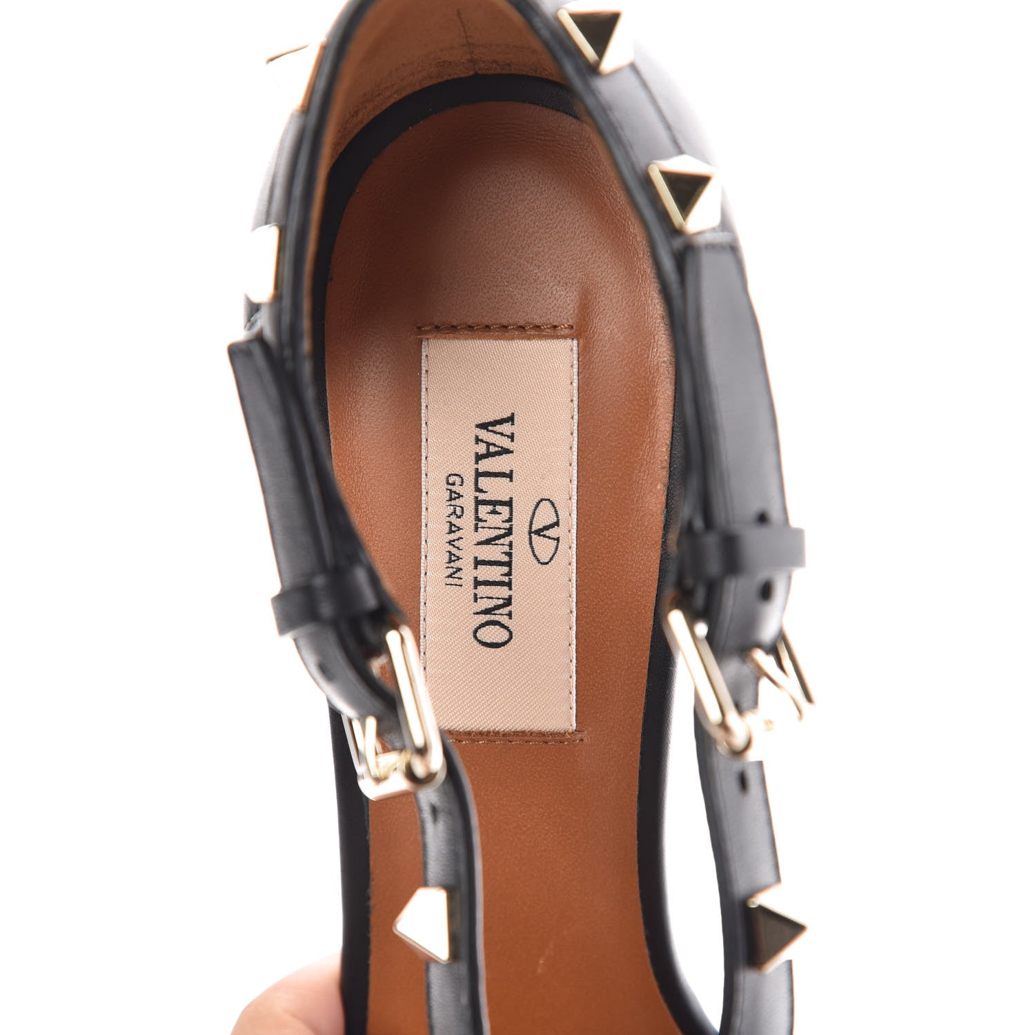 Valentino Garavani Nappa Rockstud Crisscross 105mm Sandals 36 Black 7 of 9