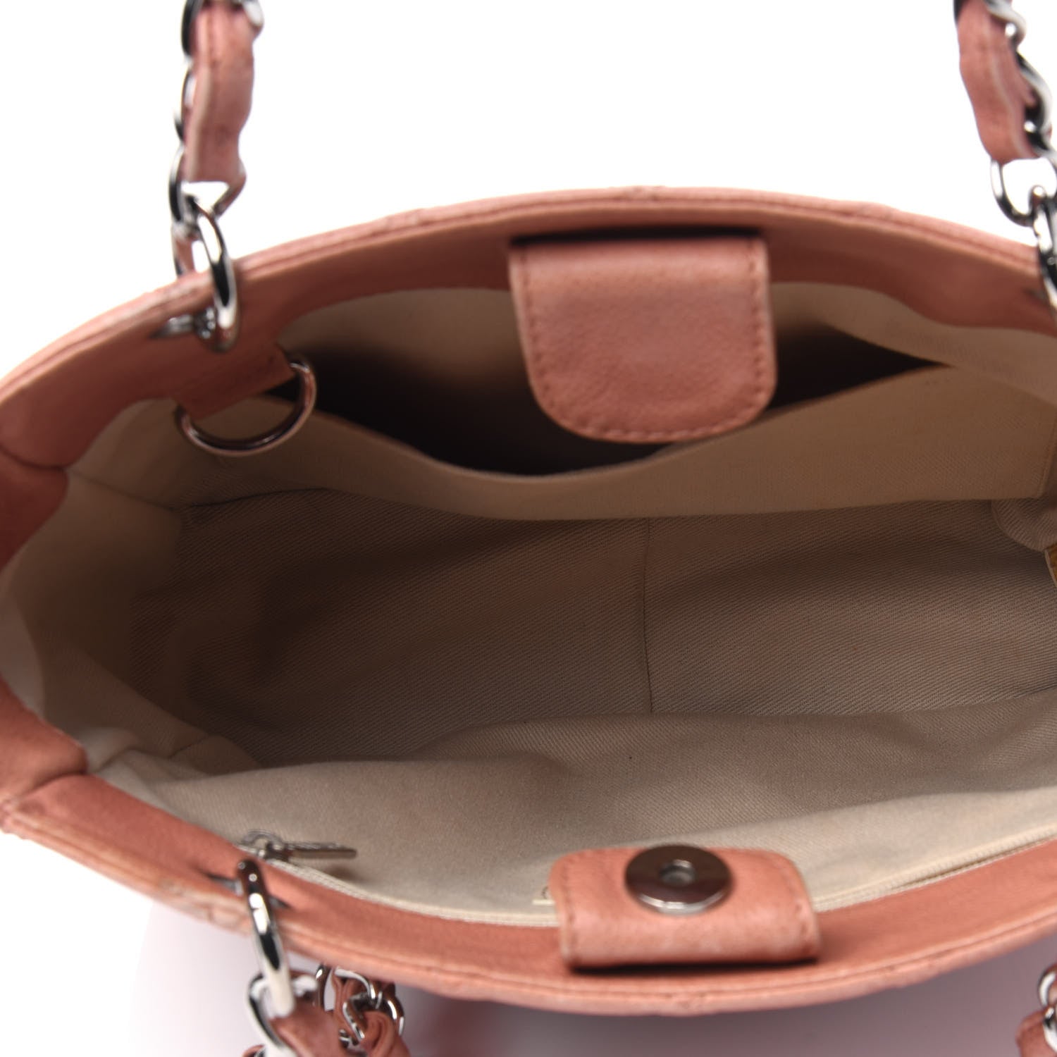Chanel Caviar Quilted Petit Shopping Tote PST Pink 5 of 22