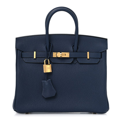 Hermes Togo Birkin 25 Bleu Abysse 1 of 12
