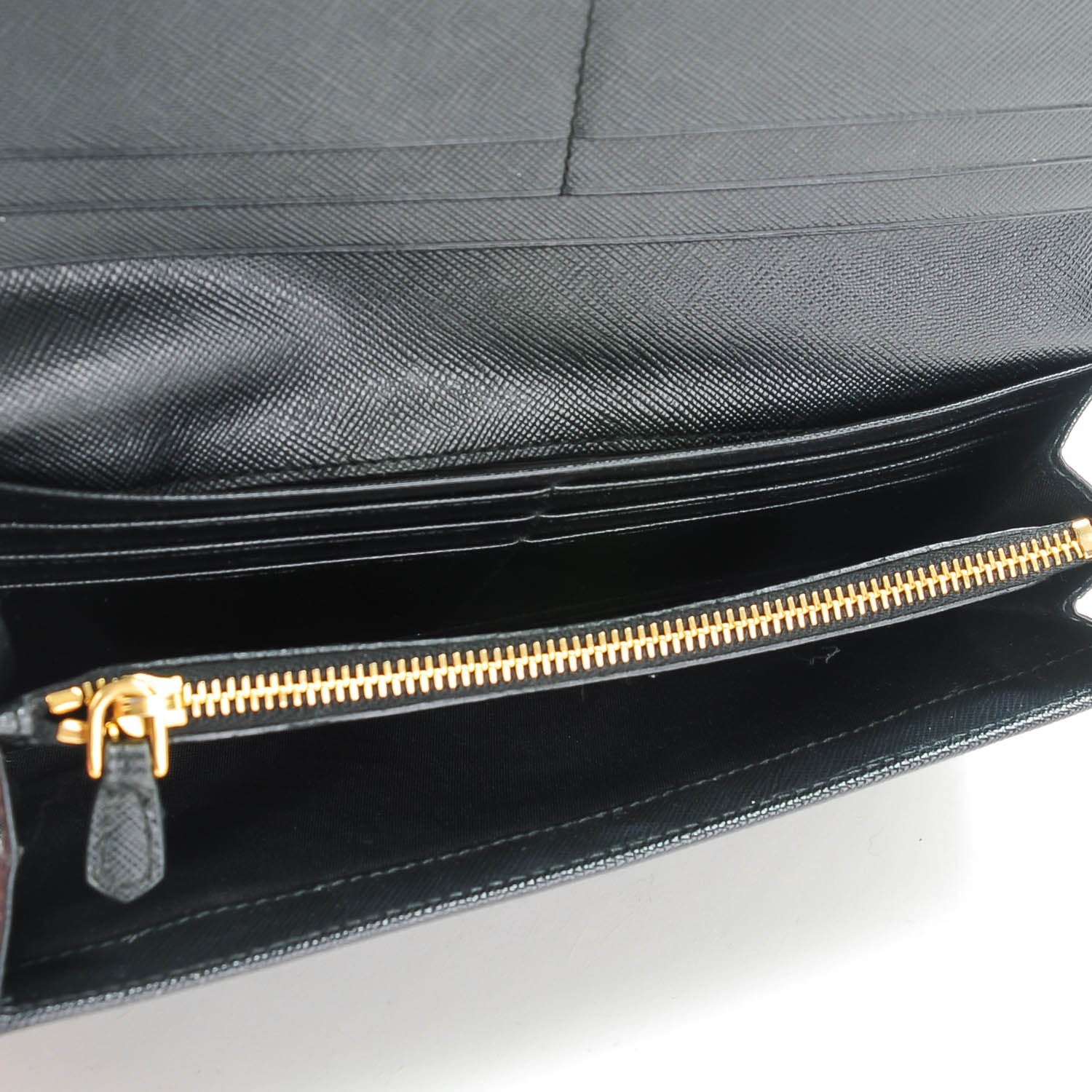 Prada Saffiano Metal Continental Flap Wallet Nero Black 5 of 8