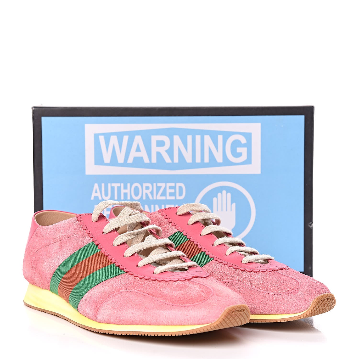 Gucci Suede Web Womens Rocket Sneakers 41 Rhododendron Pink 9 of 9