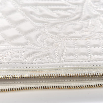 Versace Nappa Barocco Quilted Vanitas Chain Crossbody Bag White 8 of 11