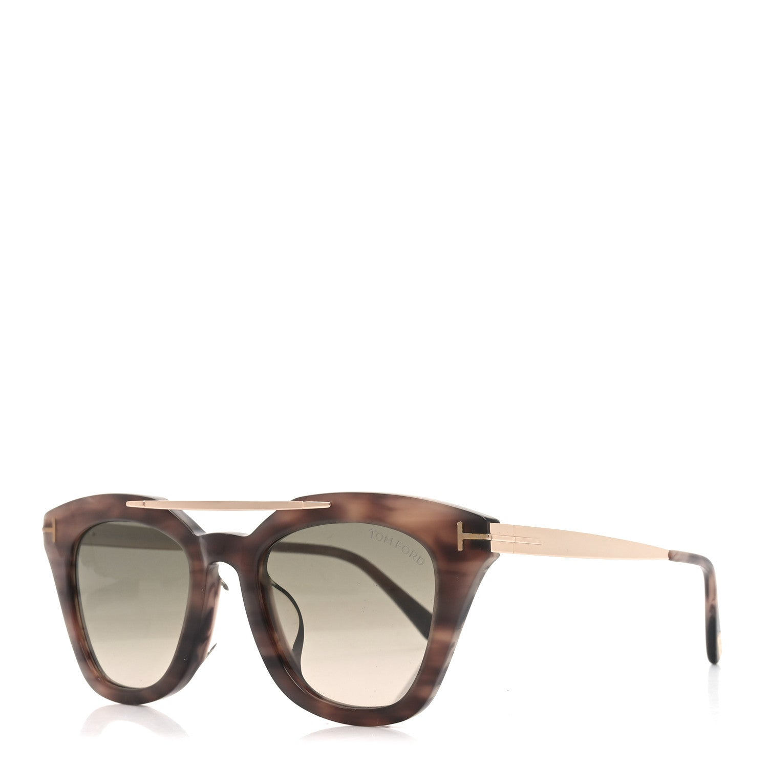 Tom Ford Acetate Anna Sunglasses TF575-F Brown Rose Gold 1 of 7
