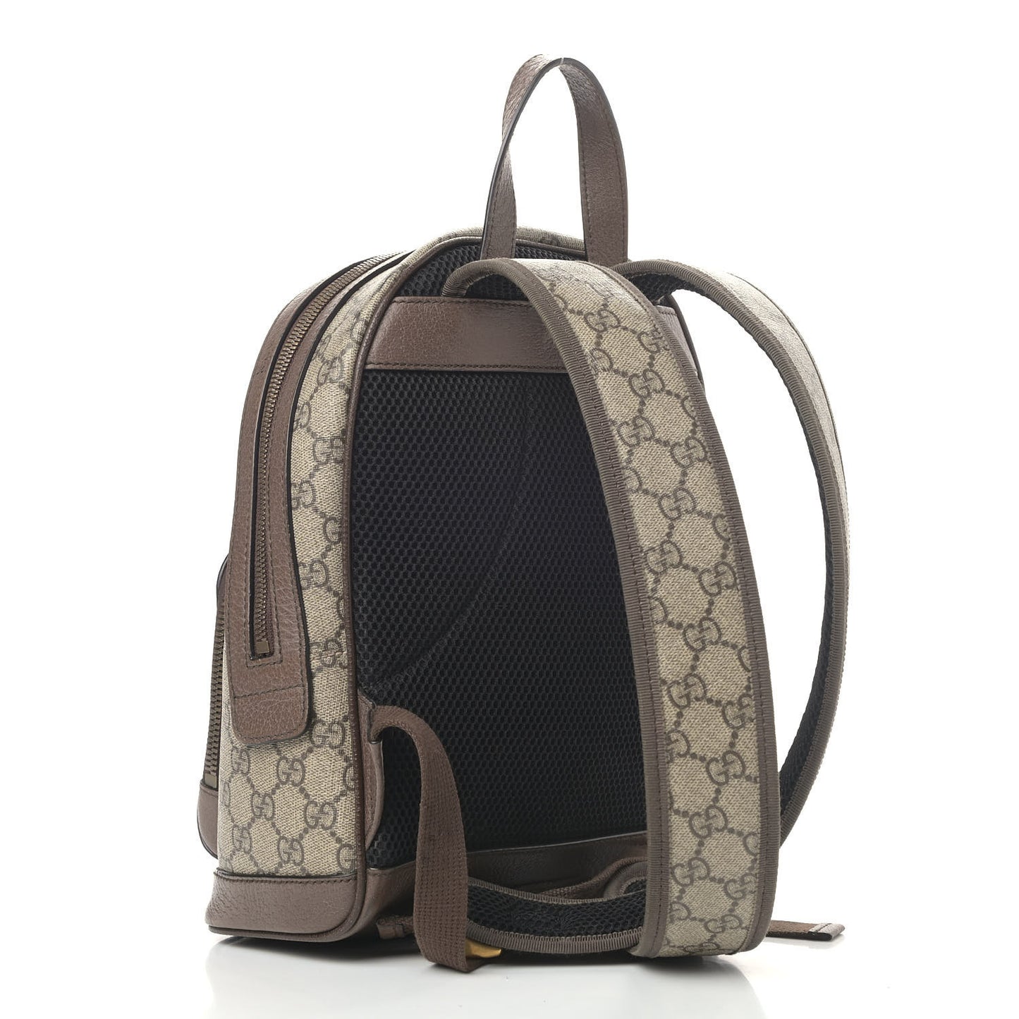 GG Supreme Monogram Calfskin Web Small Ophidia Day Backpack Beige Ebony New Acero