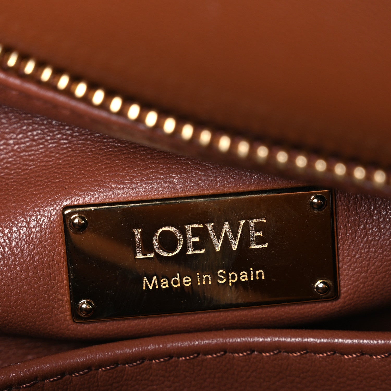 Loewe Nappa Lambskin Small Featherlight Puzzle Bag Pecan 1833789