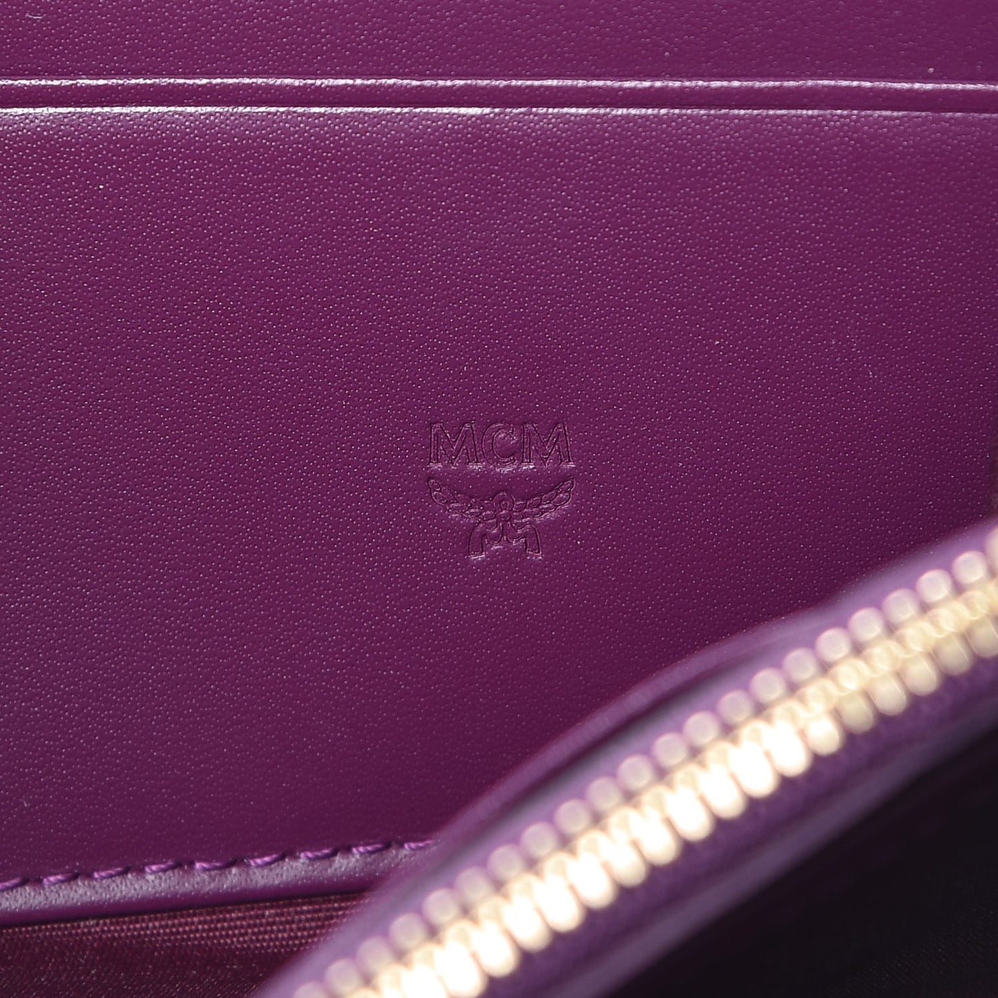 Calfskin Fontanellas Park Avenue Milla Zip Around Wallet Purple