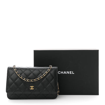 Chanel Caviar Quilted Wallet On Chain WOC Black 12 of 12