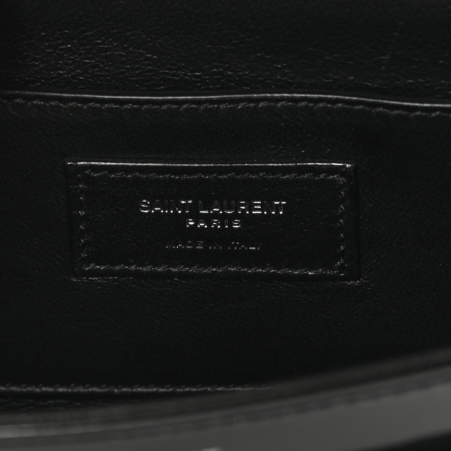 Saint Laurent Glazed Calfskin Monogram Medium Solferino Satchel Black 6 of 10