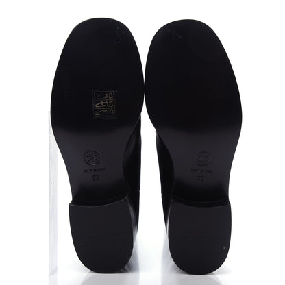 Chanel Glazed Calfskin CC High Boots 35 Black 6 of 10