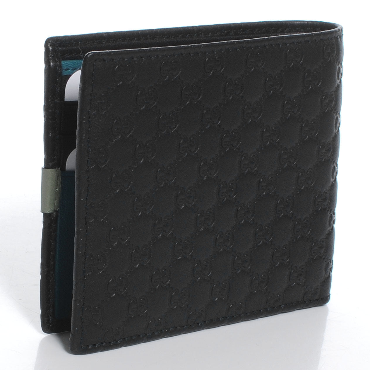 Gucci Microguccissima Mens Bi-Fold Wallet Black 3 of 7