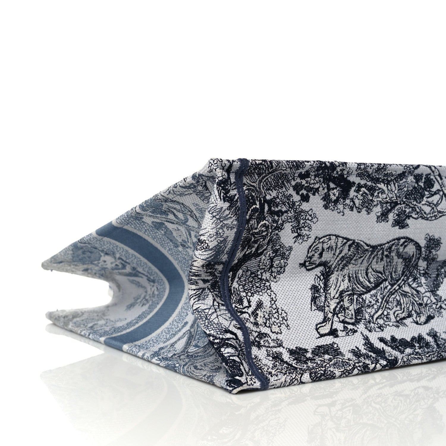 Christian Dior Gradient Canvas Embroidered Large Dioriviera Toile De Jouy Book Tote Blue 7 of 12