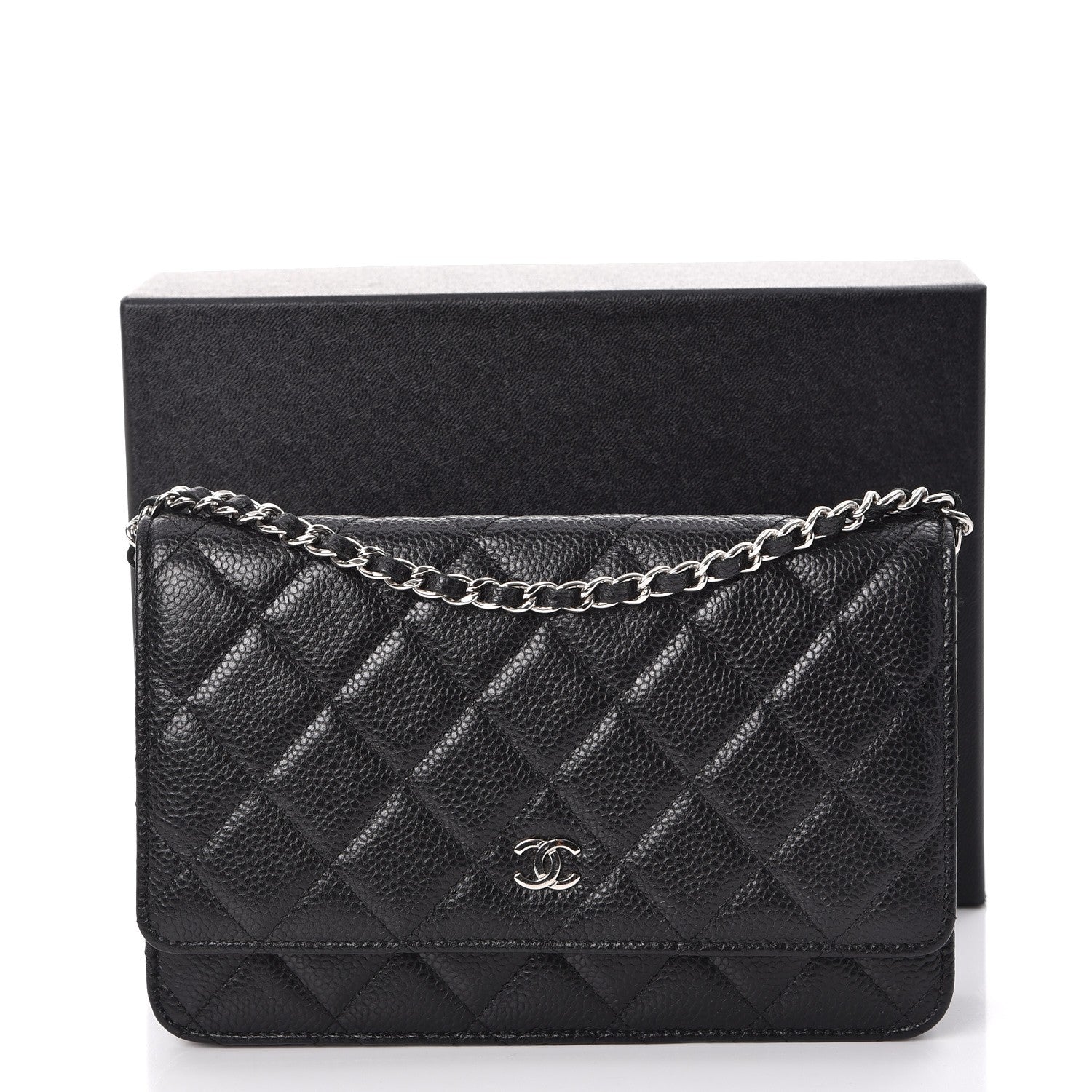 Chanel Caviar Quilted Wallet On Chain WOC Black 9 of 9