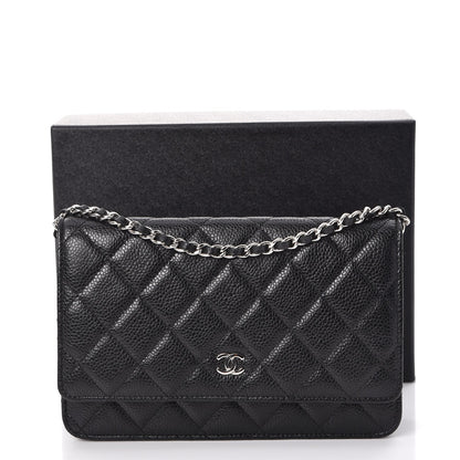 Chanel Caviar Quilted Wallet On Chain WOC Black 9 of 9