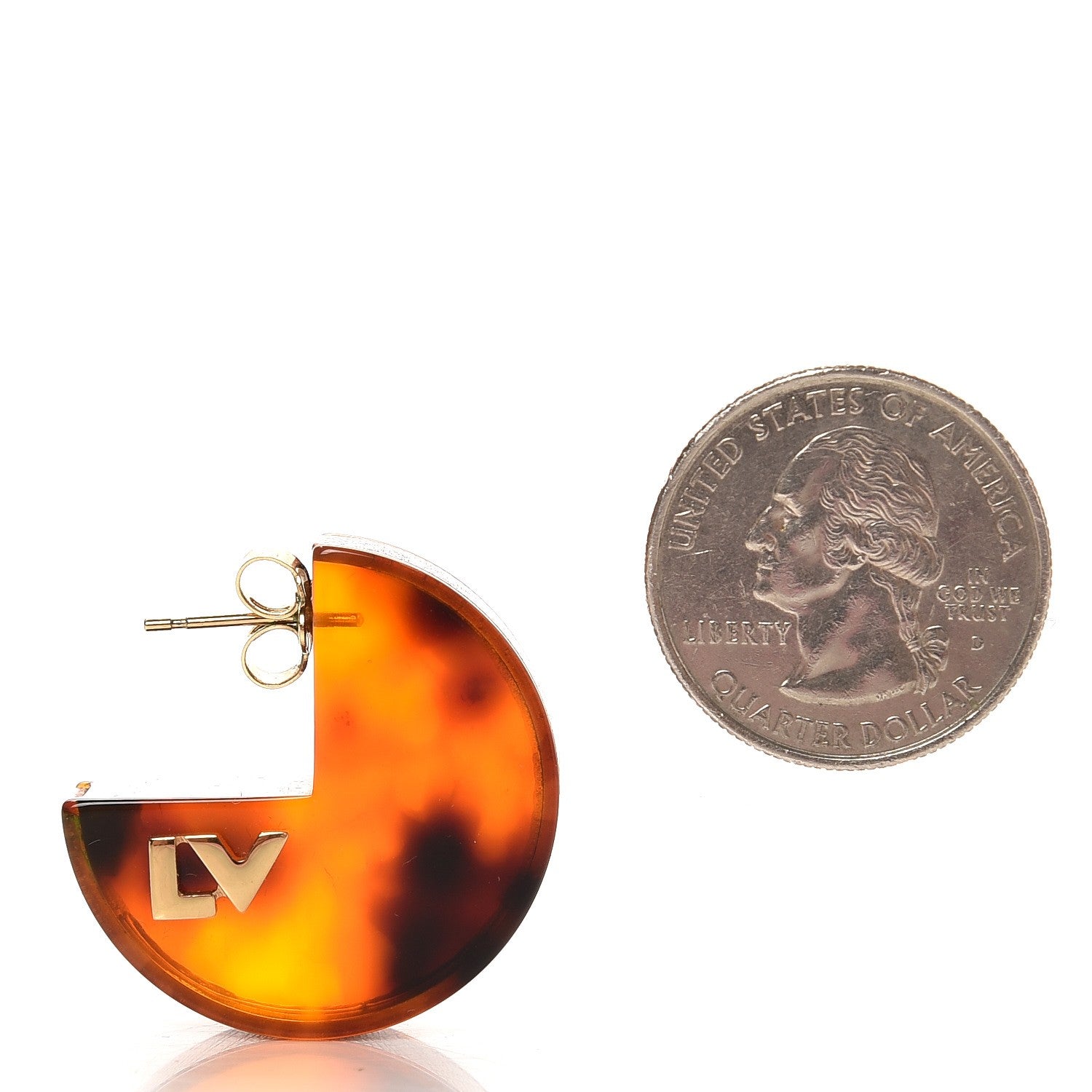 Louis Vuitton Circus Resin Earrings Tortoise 2 of 6