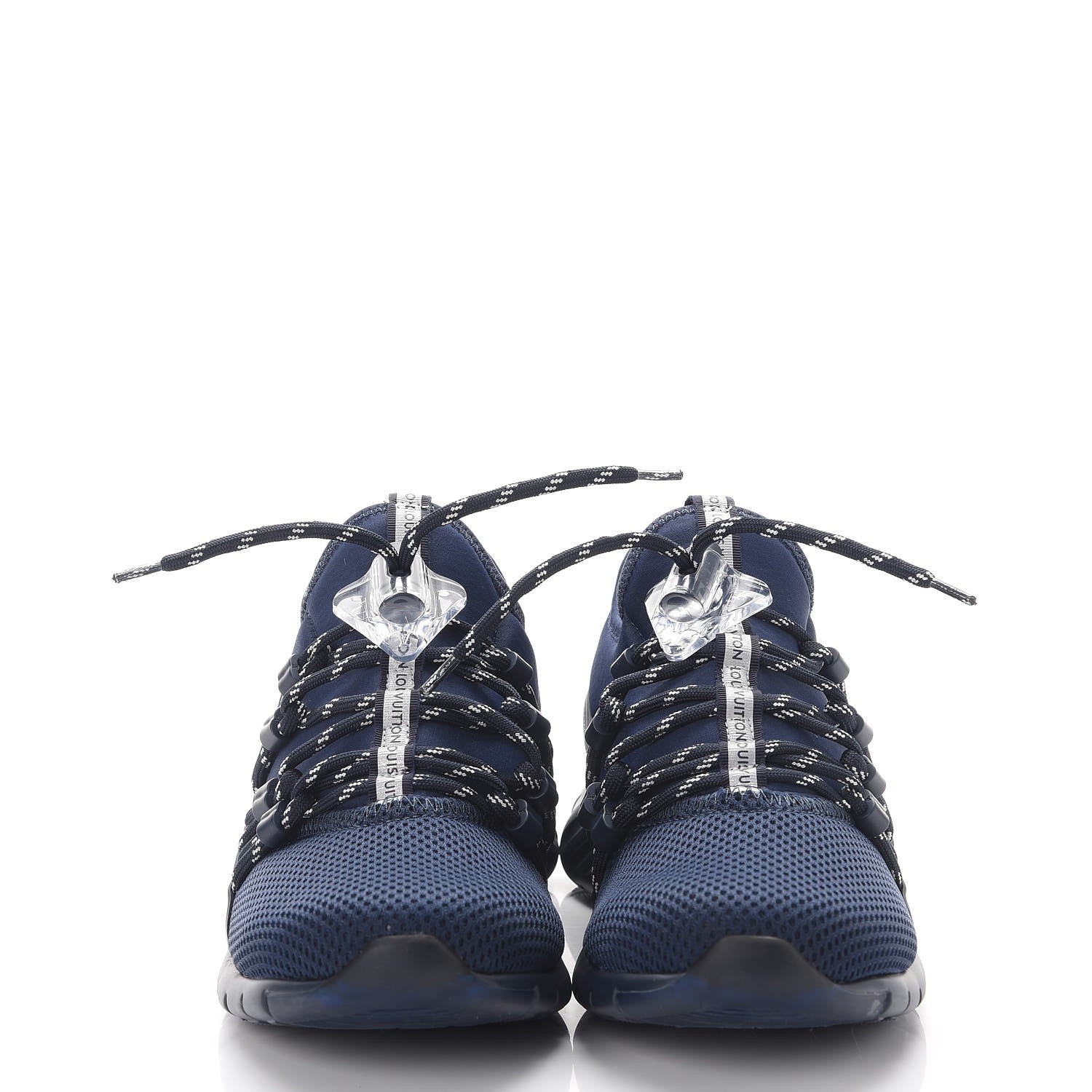 Louis Vuitton Neoprene Mesh Rubber Fastlane Low Sneakers 37 Marine 2 of 9