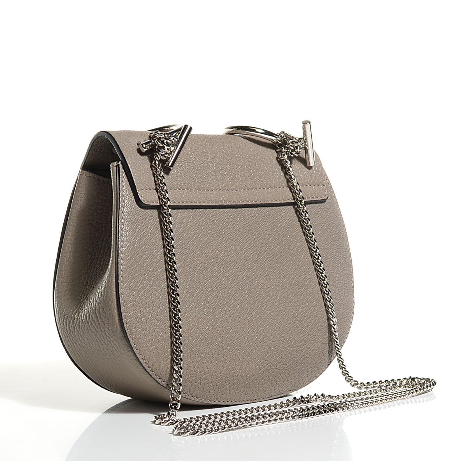Chloe Grained Lambskin Mini Drew Shoulder Bag Motty Grey 3 of 8