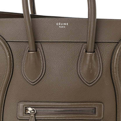 Celine Drummed Calfskin Mini Luggage Souris 7 of 27