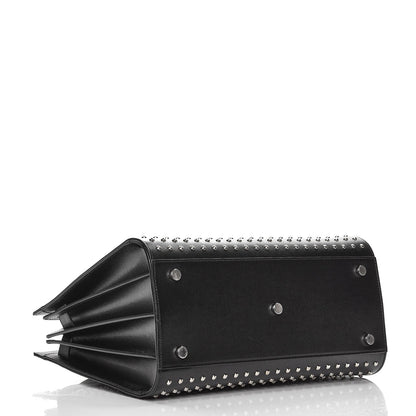 Saint Laurent Grain De Poudre Studded Small Sac De Jour Black 5 of 9