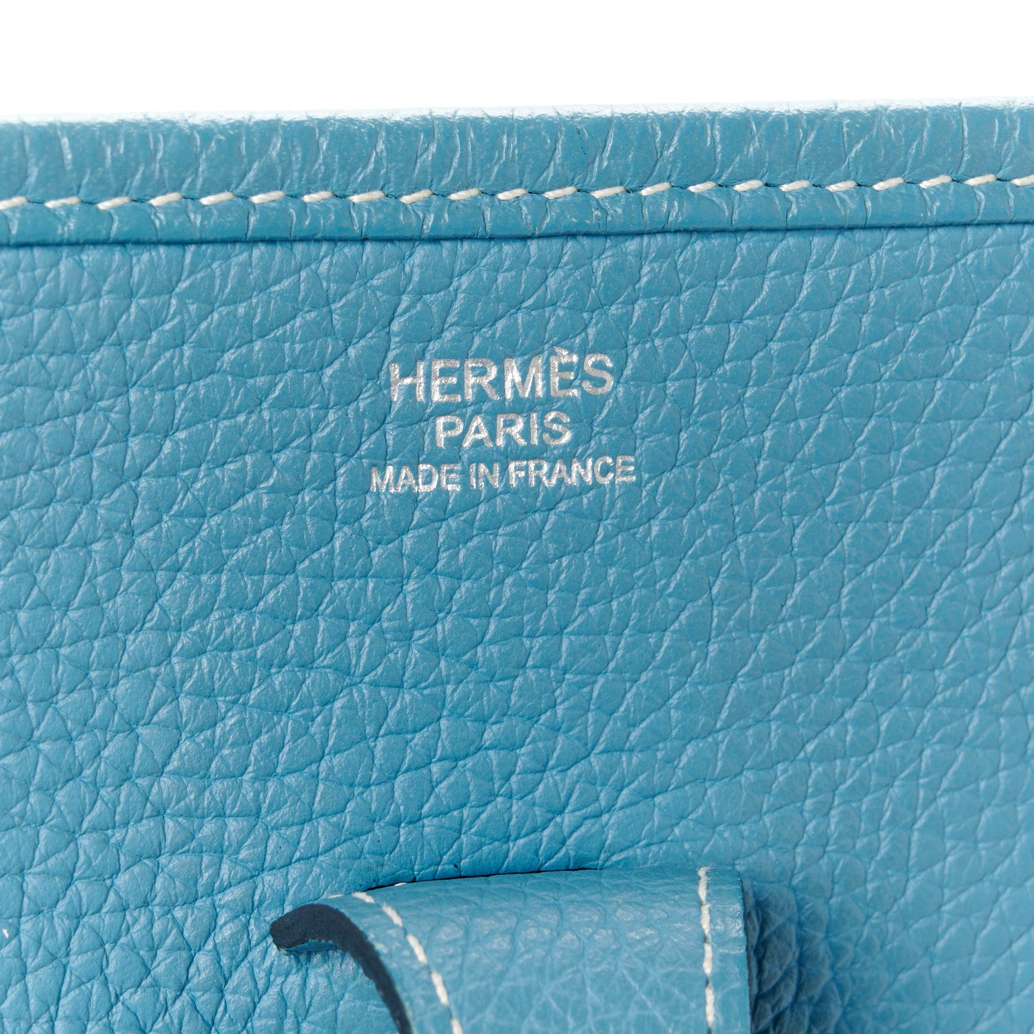 Hermes Taurillon Clemence Evelyne III PM Blue Jean 6 of 14