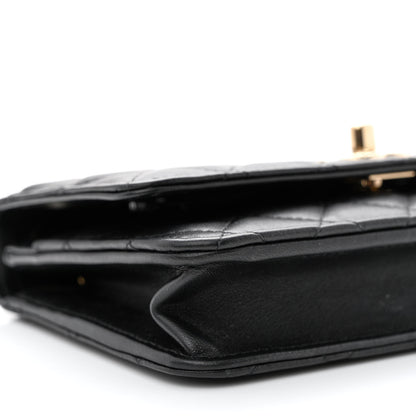 Chanel Lambskin Quilted Trendy CC Wallet On Chain WOC Black 11 of 16