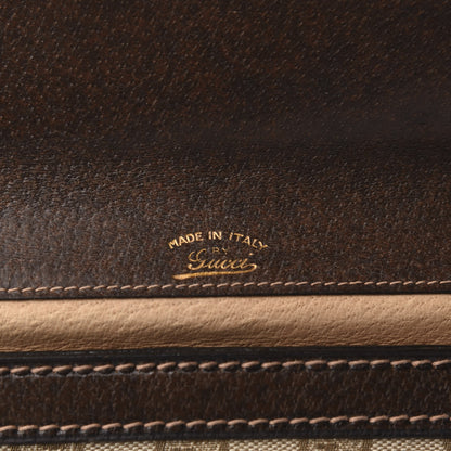 Gucci Monogram Flap Clutch Brown 6 of 7