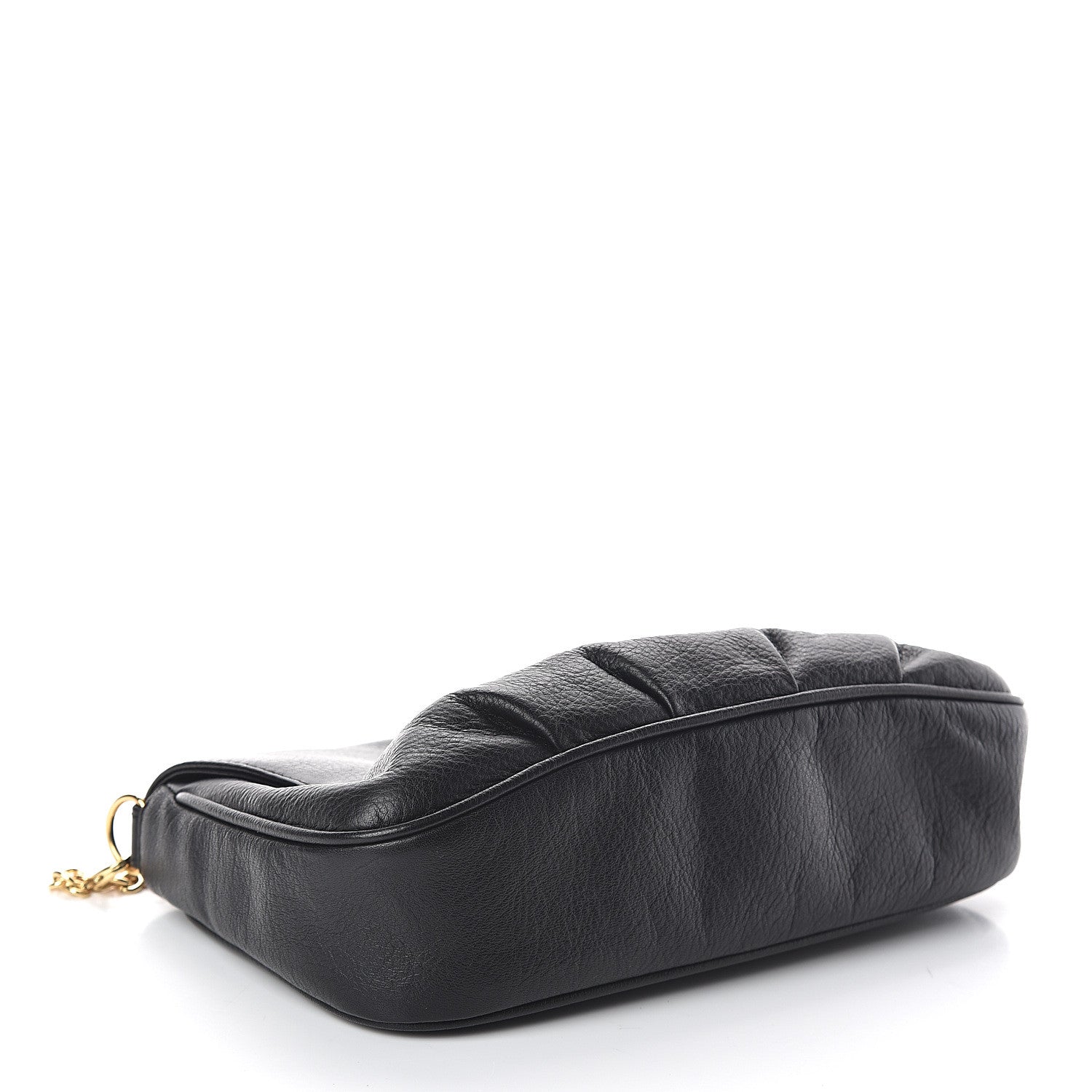 Fendi Vitello Flamingo Fendista Pouchette Crossbody Black 3 of 8