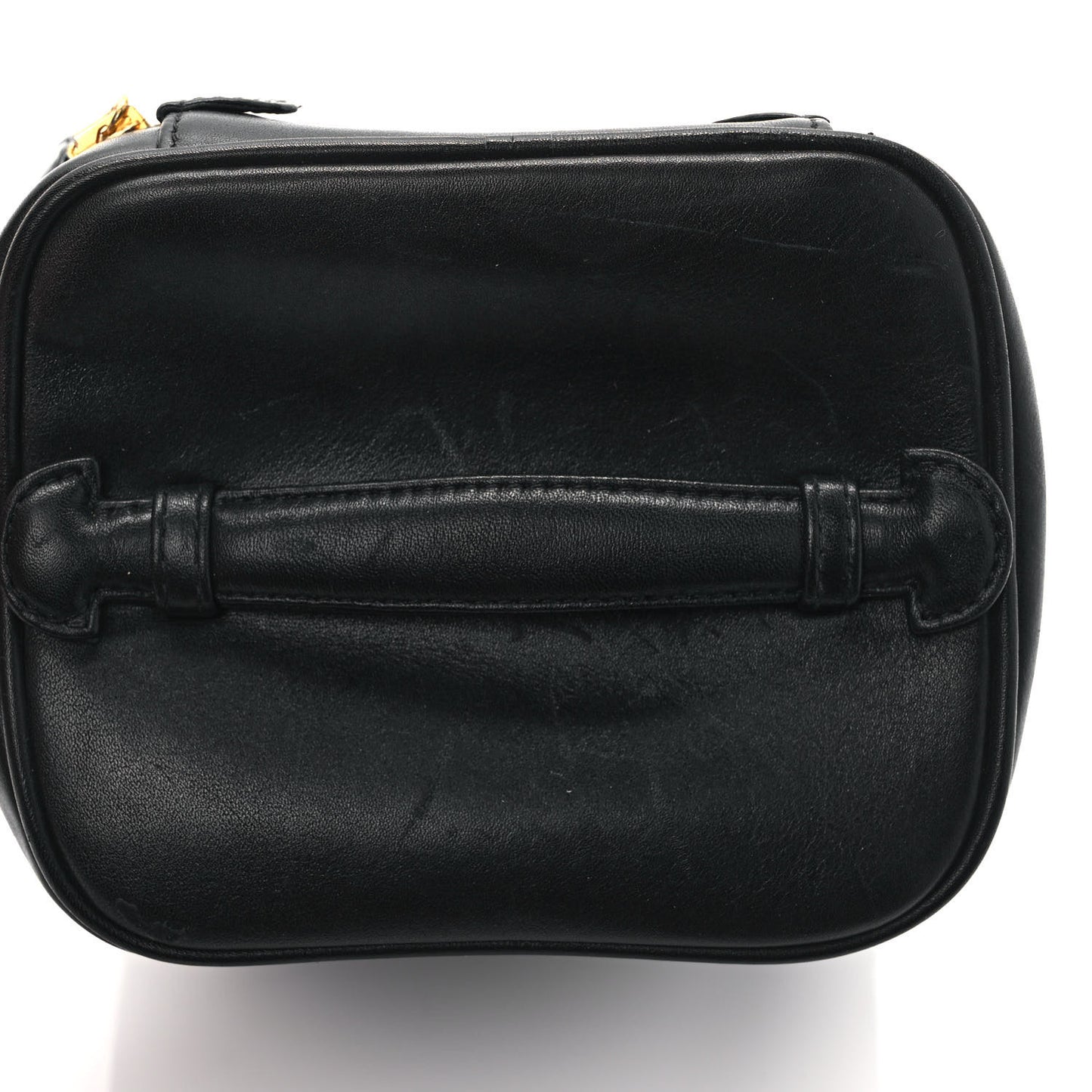 Lambskin Vanity Cosmetic Case Black