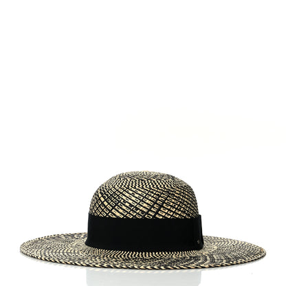 Hermes Straw Anouk Panama Hat 58 Natural Black 3 of 7
