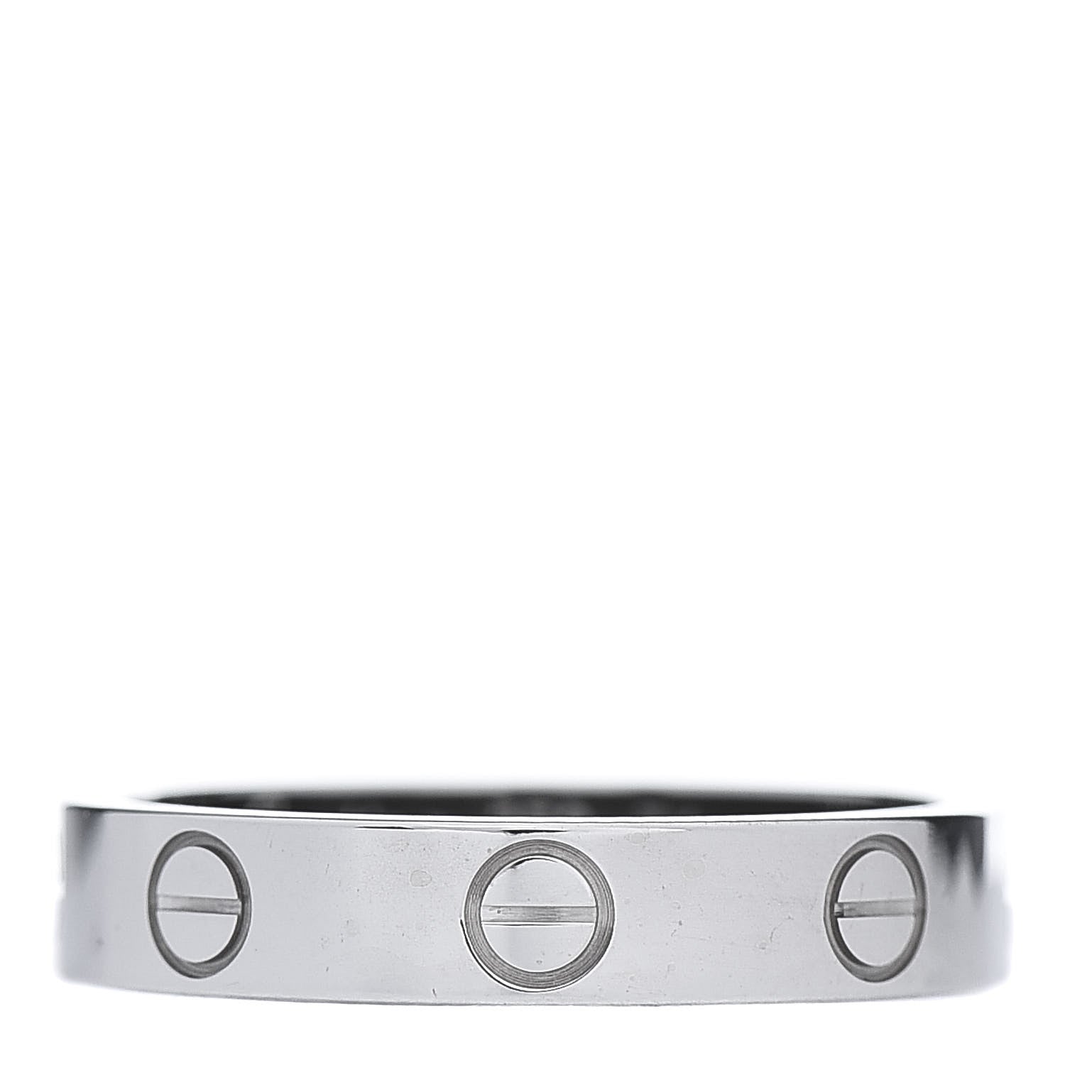 Cartier 18K White Gold 3.5mm LOVE Wedding Band Ring 51 5.75 1 of 4