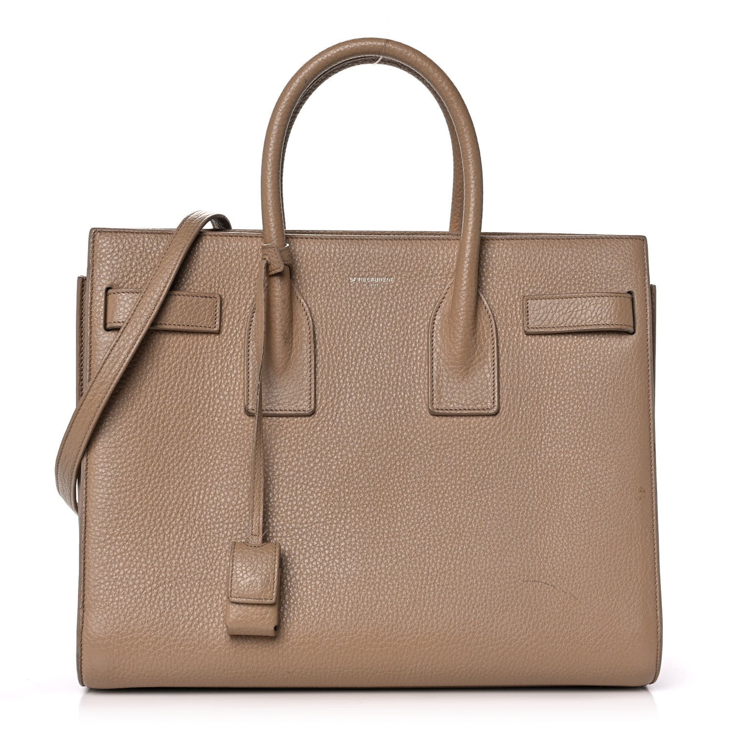 Grained Calfskin Small Sac De Jour Taupe