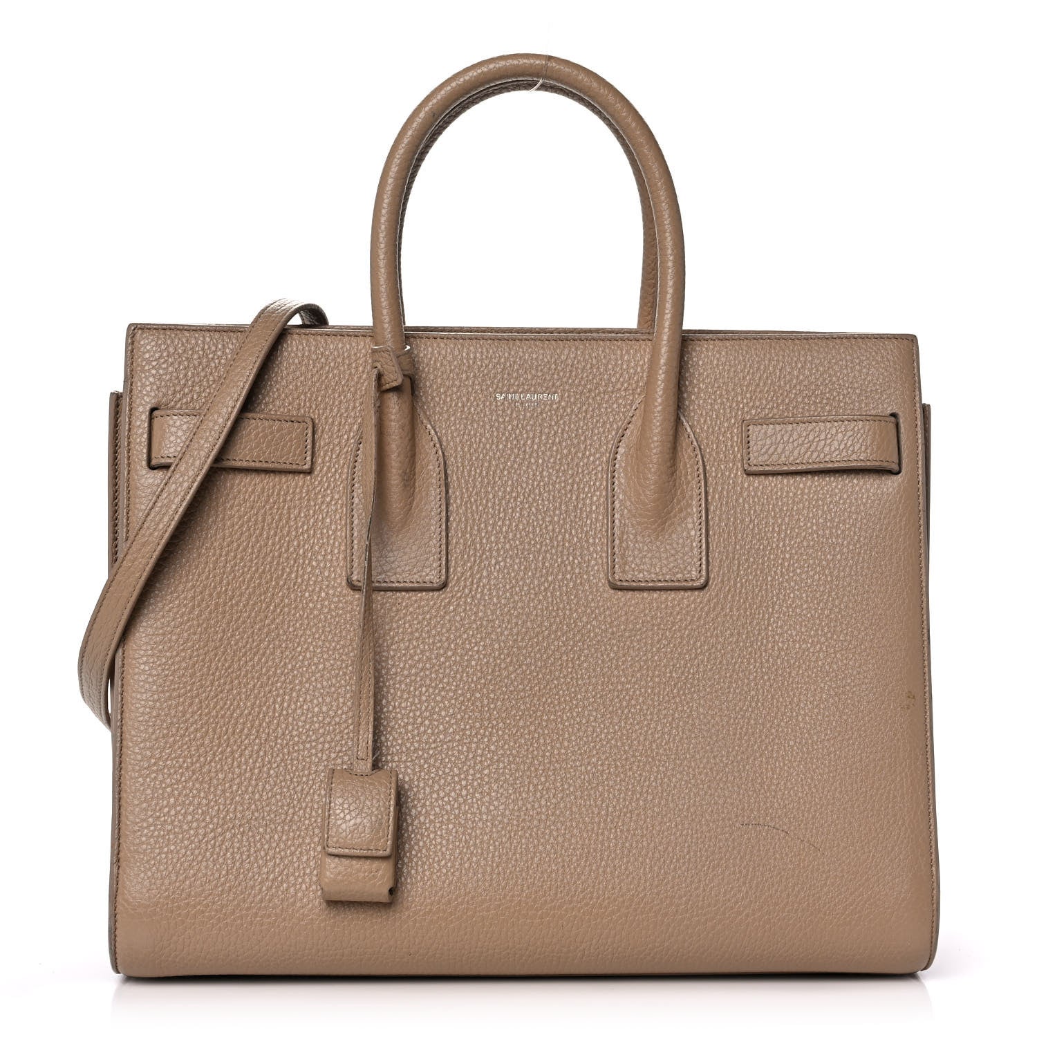 Saint Laurent Grained Calfskin Small Sac De Jour Taupe 1 of 13