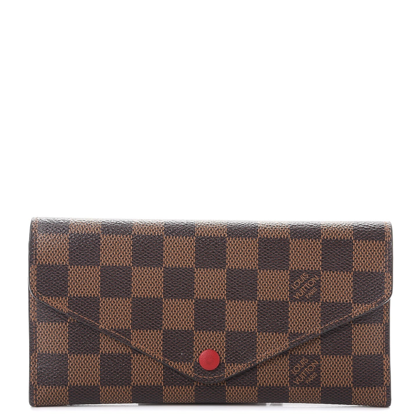 Damier Ebene Josephine Wallet Red