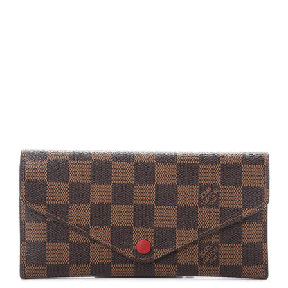 Louis Vuitton Damier Ebene Josephine Wallet Red 1 of 13