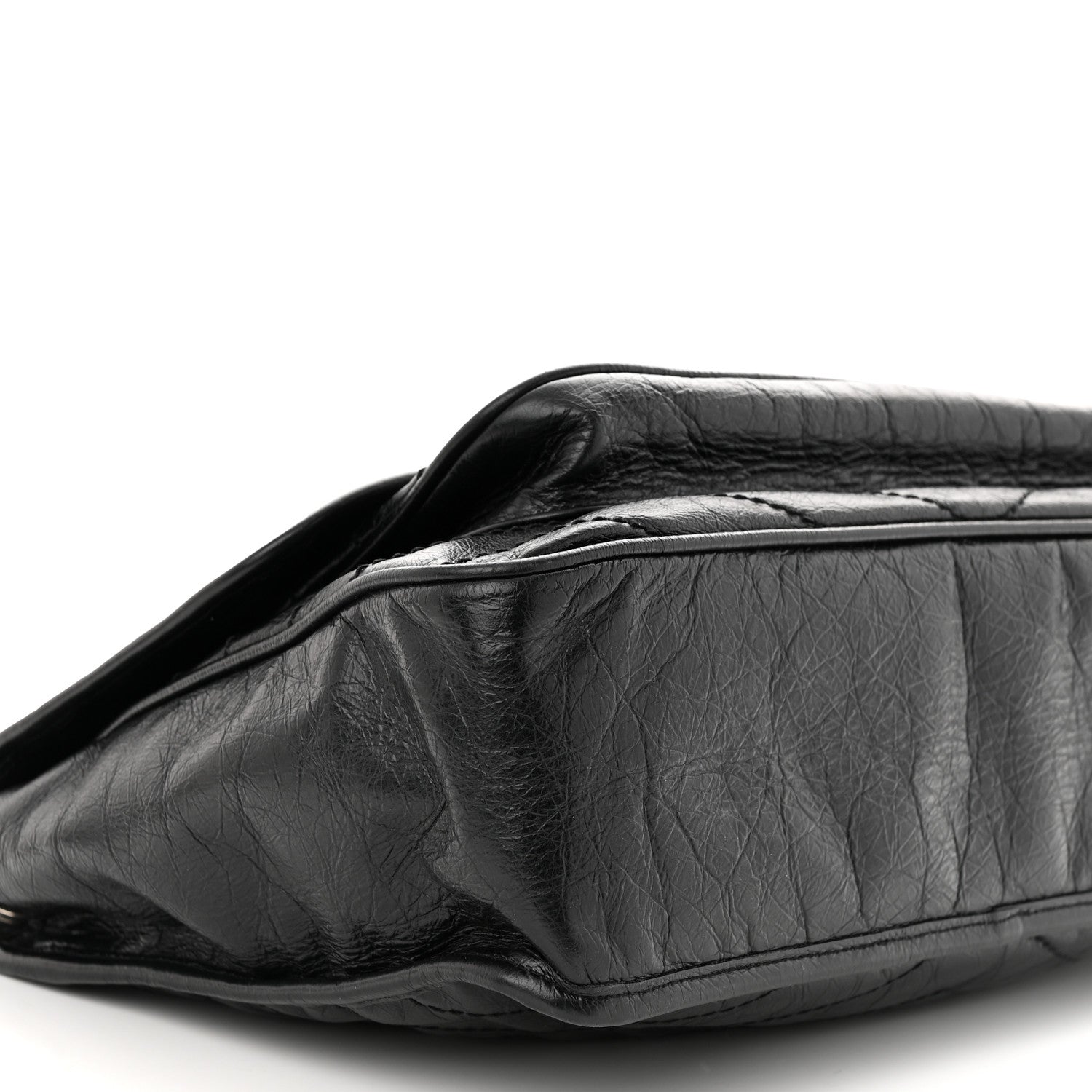 Saint Laurent Crinkled Calfskin Matelasse Monogram Large Niki Chain Satchel Black 9 of 12