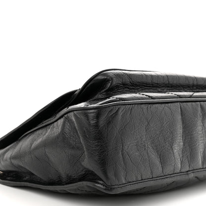 Saint Laurent Crinkled Calfskin Matelasse Monogram Large Niki Chain Satchel Black 9 of 12