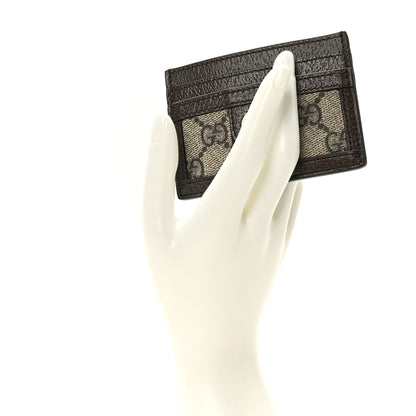 Gucci GG Supreme Monogram Ophidia Card Holder Brown 2 of 7